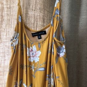 Kendall and Kylie yellow floral print romper